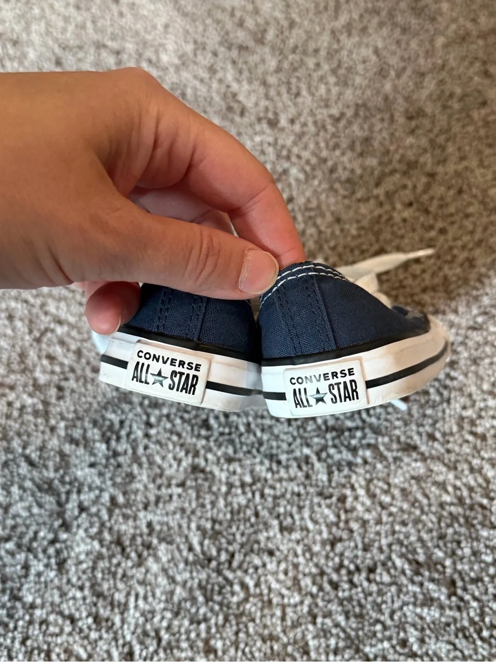 Converse Kids Navy and White Low-Top Sneakers